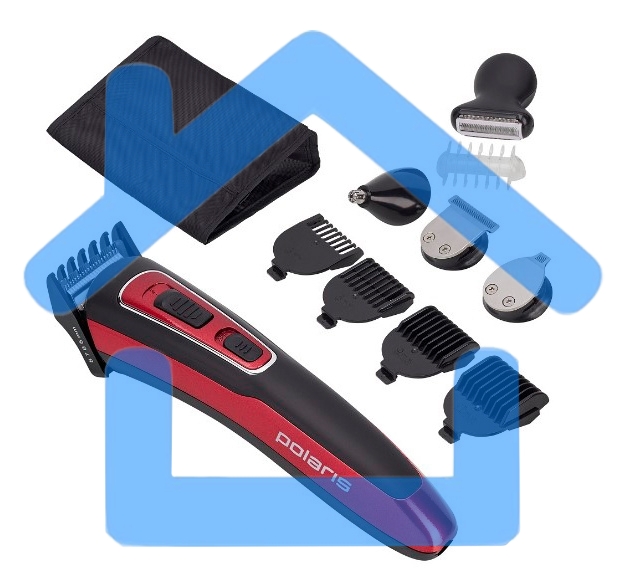 Машинка для стрижки Polaris PHC-3019RC Retro (акк./сеть сталь,10 нас., д/бороды, усов) черно-красный