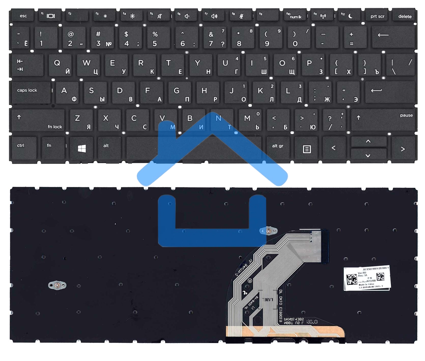 Клавиатура для ноутбука HP 430 G6 черная