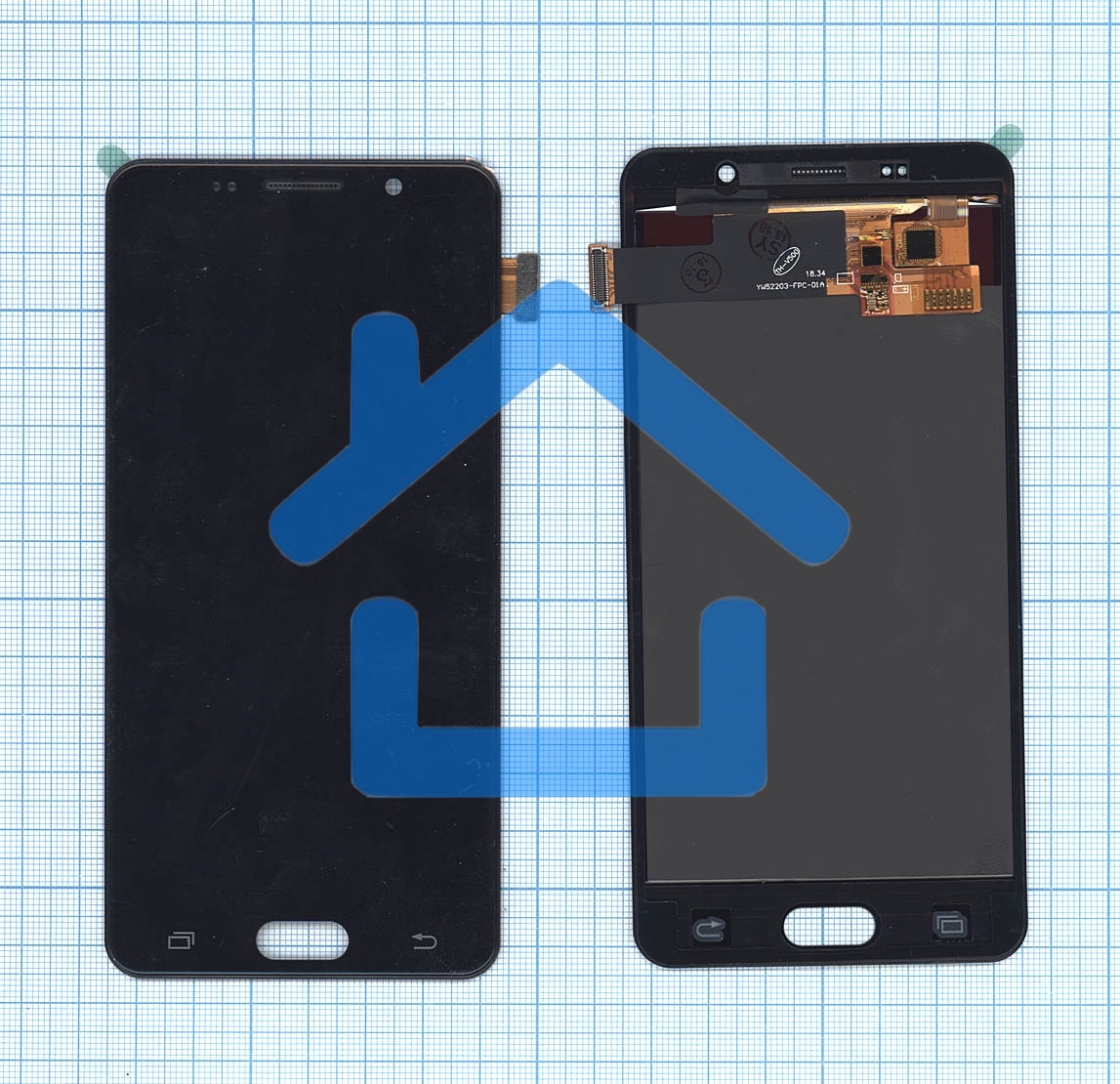 Дисплей для Samsung Galaxy A5 (2016) SM-A510F в сборе с тачскрином (TFT) черный