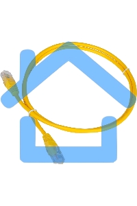 Патч-корд TWT UTP кат.5e, с заливными колпачками, 1.5 м, желтый