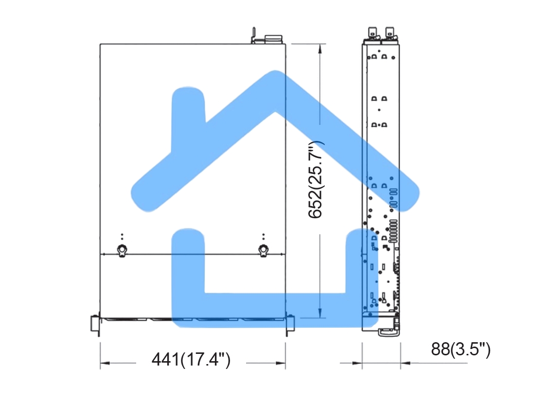 Серверный корпус Ablecom 2U CS-R29-04P E-ATX, ATX, Micro-ATX, Mini-ITX MBs; 12 x 3.5'' hs + 2 x 2.5'' hs rear; 800 Wt CRPS(1+1); no rails