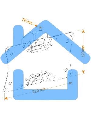 Кронштейн для телевизора Holder LCDS-5060 черный глянец 19