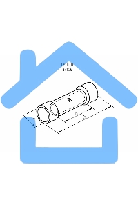 Соединительная гильза изолированная L-26 мм 0.5-1.5 мм² (ГСИ 1.5/ГСИ 0,5-1,5) красная Rexant