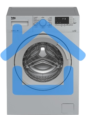 Стиральная машина Beko WSRE6512ZSS серебристый, загрузка фронтальная 6 кг, 1000 об/мин., класс: А