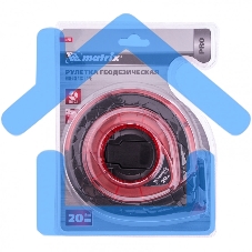 Рулетка геодезическая Matrix 20 м х 15 мм, закр. корп., фибергласс. лента, двуст. шкала, PRO