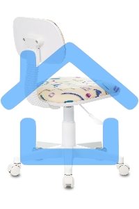 Кресло детское Бюрократ CH-W201NX Sticks 02 песочный, крестовина пластик, пластик белый