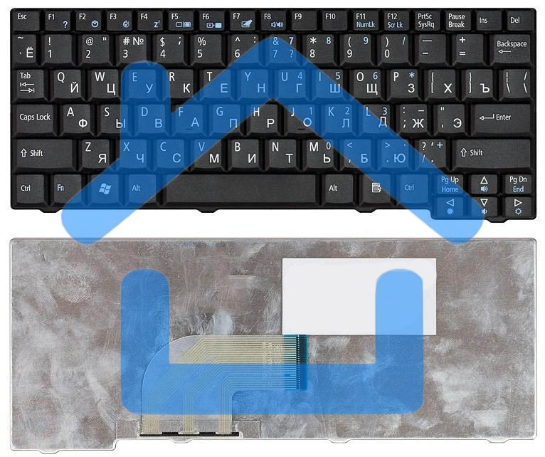 Клавиатура для ноутбука Acer Aspire One A110 A150 D150 D250 ZG5 ZG8 черная