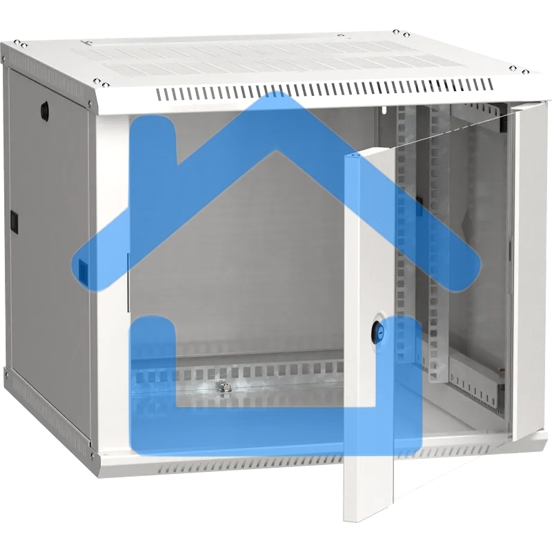 Шкаф ITK LINEA W 9U 600x600 мм дверь стекло, RAL7035