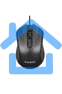 Мышь проводная ExeGate Professional Standard SH-8012 черный, 1000 dpi, USB, кнопки - 3