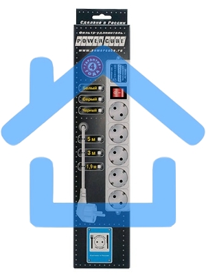 Сетевой фильтр Powercube SPG-B-6-WHITE 1.9м (5 розеток) белый (коробка)