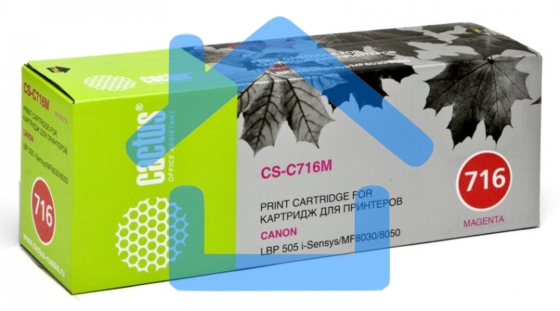 Картридж лазерный Cactus CS-C716M пурпурный (1500 стр.) для Canon i-Sensys MF8030/MF8030cn/MF8050/LBP 5050