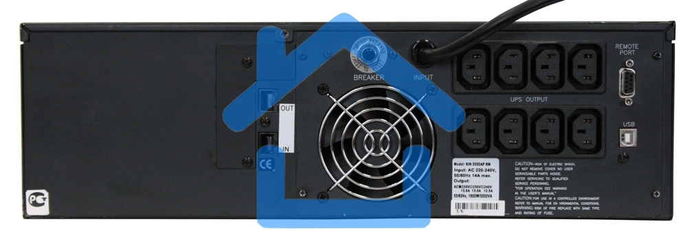 Источник бесперебойного питания Powercom King Pro RM KIN-600AP RM 360Вт 600ВА черный