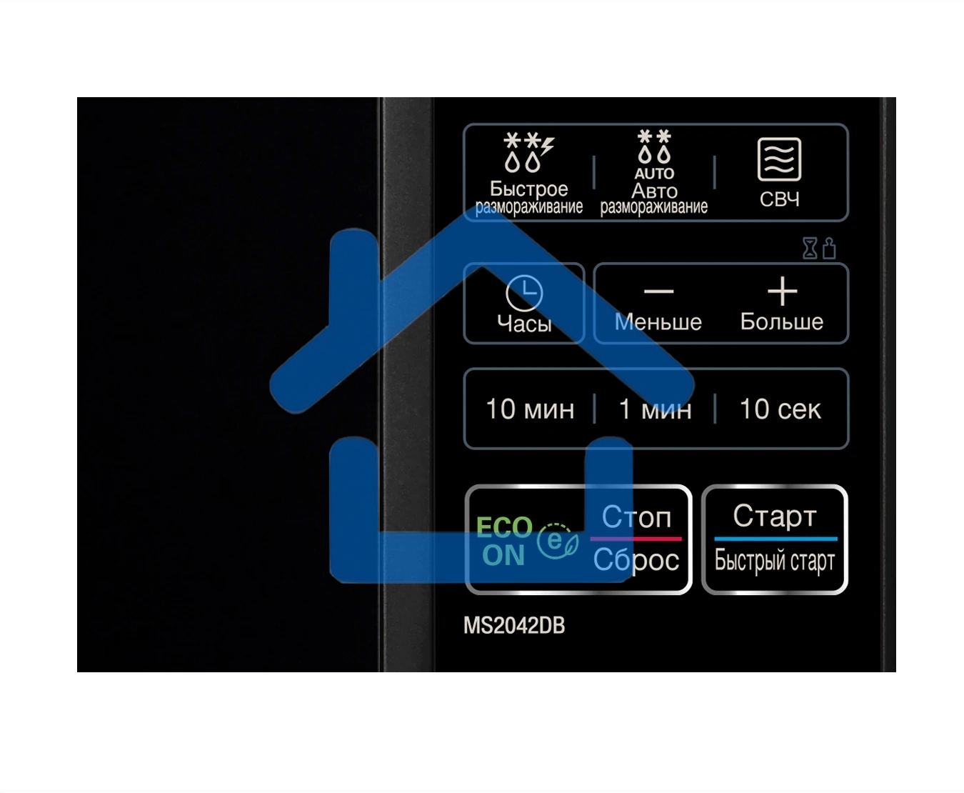 Микроволновая печь LG MS2042DB черный, 20 л, 700 Вт, переключатели - сенсор