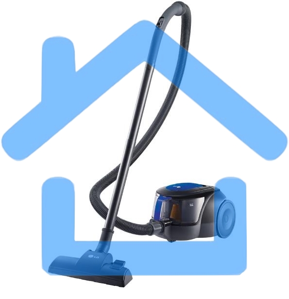 Пылесос LG VK69662N синий, 350/1600 Вт, уборка сухая, пылесборник контейнер 1.2 л