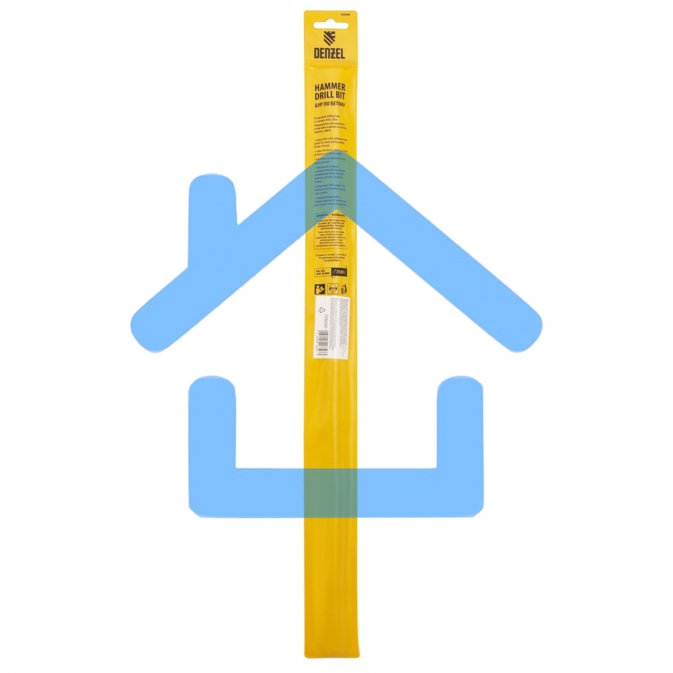 Бур по бетону Denzel двойная спираль, Cobalt W-tip, 16x460 мм, SDS PLUS