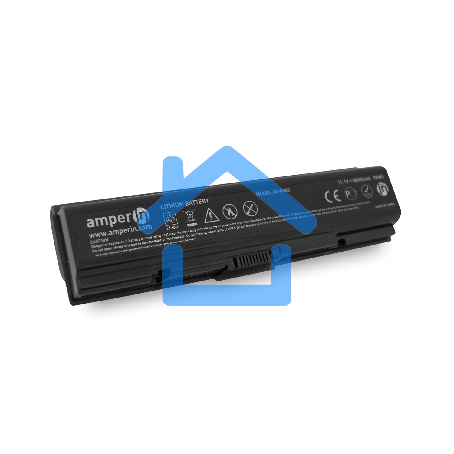 Аккумуляторная батарея Amperin для ноутбука Toshiba Satellite A500 11.1V 8800mAh (98Wh)