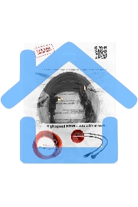 Кабель Cablexpert HDMI CC-HDMI490-10, 19M/19M, v2.0, медь, позол.разъемы, экран, угловой, 3м, черный, пакет