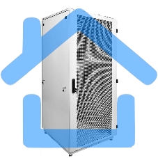 Шкаф телекоммуникационный напольный 42U (800x1000) дверь перфорированная (3 места), ШТК-М-42.8.10-4ААА