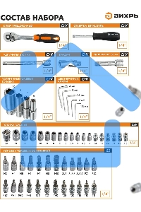 Набор инструментов ВИХРЬ 1/4