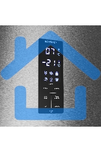 Холодильник Maunfeld MFF187NFIX10 нержавеющая сталь двухкамерный 232/98л морозилка снизу