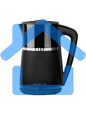 Чайник электрический Galaxy Line GL 0338, черный, пластик, 2200 Вт, 1,7 л