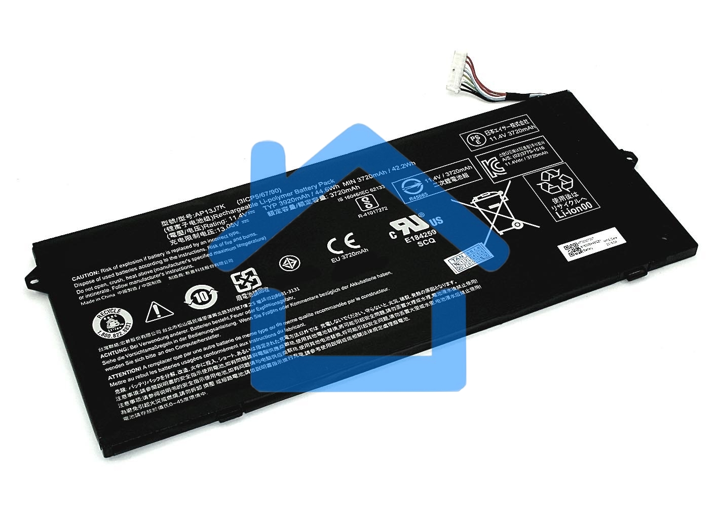 Аккумуляторная батарея для ноутбука Acer Chromebook C740 11.4V 3920mAh черный