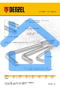 Вороток Denzel Г-образный, 300*100 мм, квадрат 3/4