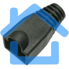 Защитные колпачки для кабеля 6,0мм cat.5, на соединение коннектора с кабелем, черный, 100 шт. в пчк