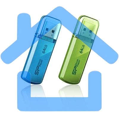 Флешка USB Silicon Power R/W 64 Gb Helios 101 SP064 Gb,UF2101V1B USB 2.0 синий