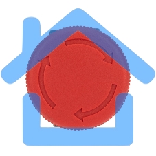 Кнопка XB2-BS поворотная красная грибок NC Rexant