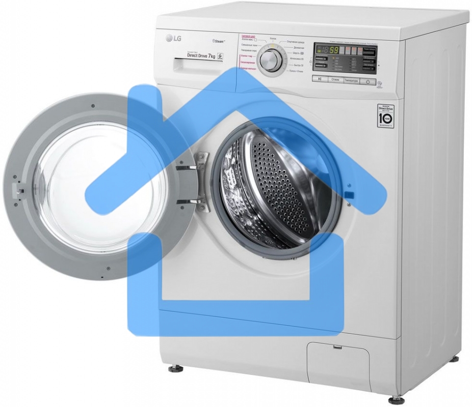 Стиральная машина LG F1296HDS1 белый, загрузка фронтальная 7 кг, 1200 об/мин., класс: А