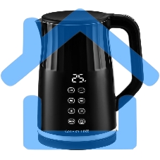 Чайник электрический Galaxy Line GL 0337, черный, пластик, 2200 Вт, 1,7 л