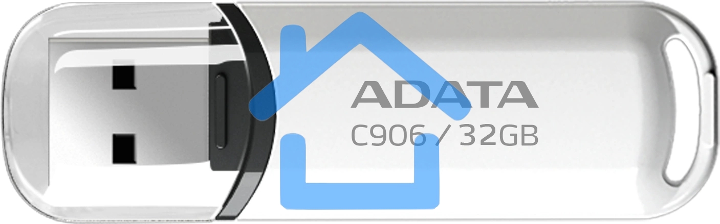 Флешка USB ADATA C906 (AC906-32G-RWH), 32Gb, USB 2.0, R/W 15/5, белый