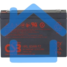 Аккумулятор 6V 9Ah CSB HRL634W (HRL634WF2FR) клеммы F2, огнеупорные