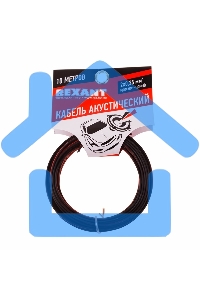 Кабель акустический Rexant 2х0,25 м м², красно-черный, мини-бухта 10 м 01-6101-3-10