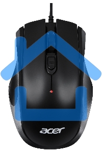 Мышь проводная Acer OMW020 черный, 1600 dpi, USB, кнопки - 4