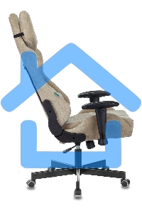 Кресло игровое Бюрократ VIKING KNIGHT LT21 FABRIC песочный крестовина металл/пластик