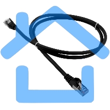 Патч-корд LANMASTER LSZH FTP кат.5e, 10.0 м, черный