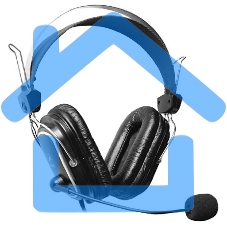 Наушники A4Tech HS-50,черный, серебристый