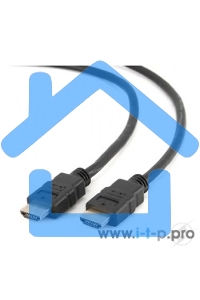 Кабель Cablexpert HDMI CC-HDMI4-1M, 19M/19M, v2.0, медь, позол.разъемы, экран, 1м, черный, пакет