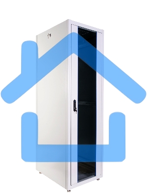 Шкаф телекоммуникационный напольный ЭКОНОМ 48U (600 × 800) дверь стекло, дверь металл