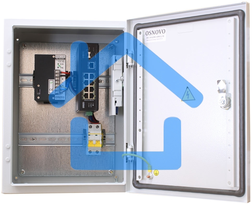 Коммутатор Osnovo SW-60812/I 8x100Mb 1G 2SFP 300W