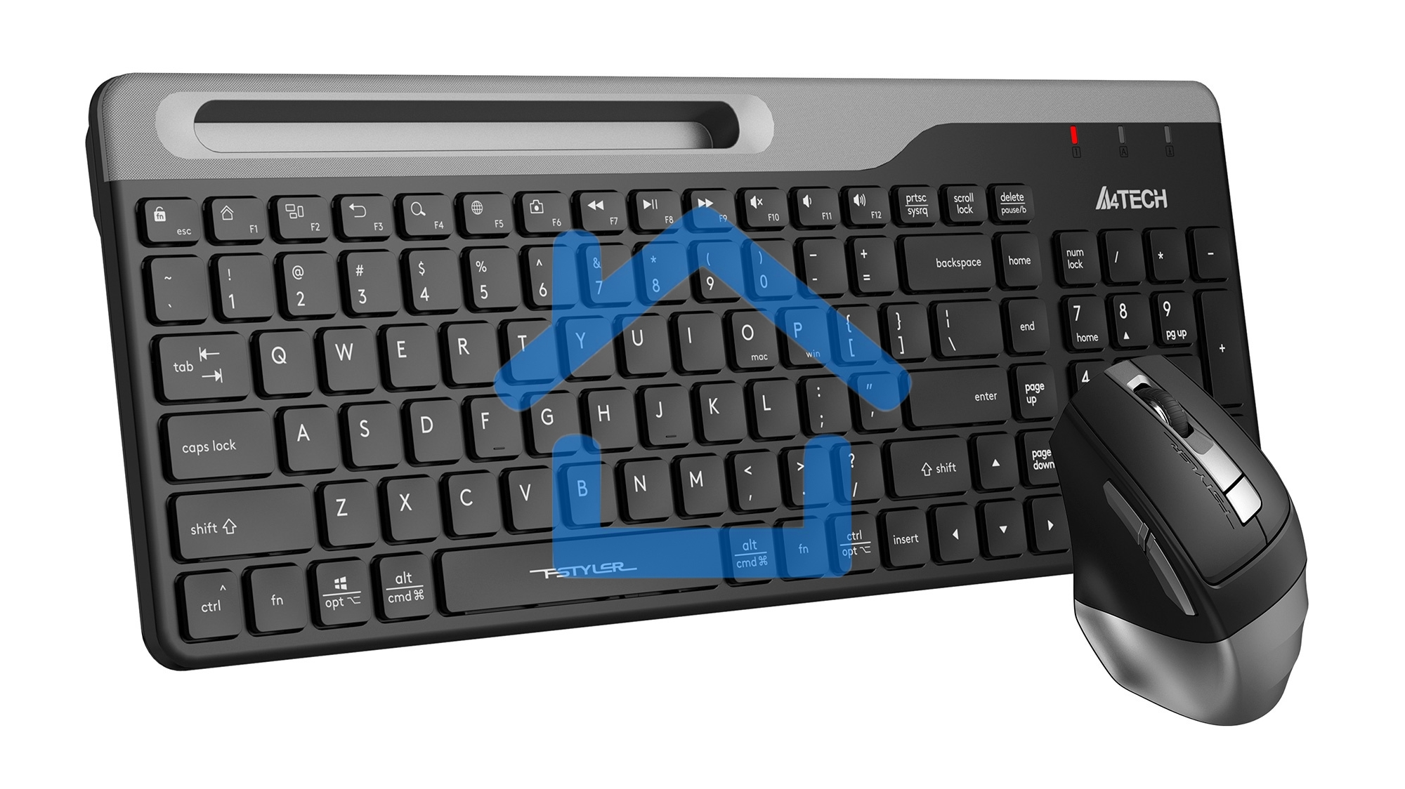 Клавиатура + мышь A4Tech Fstyler FB2535C клав:черный/серый мышь:черный/серый USB беспроводная Bluetooth/Радио slim