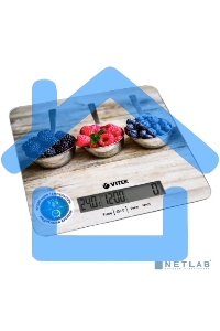 Весы кухонные Vitek VT-2429(MC) Точность измерения 1 г г. Размер платформы 20,0x18,5 см