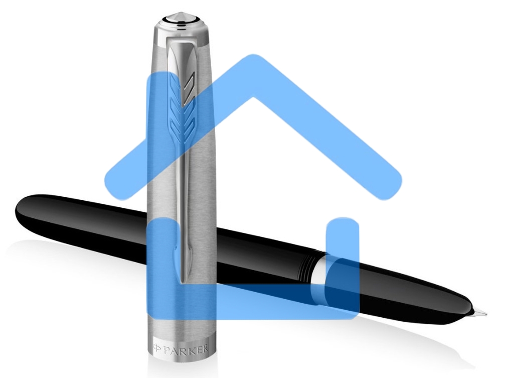 Ручка перьевая Parker 51 Core (CW2123491) Black CT F сталь нержавеющая, подарочная коробка