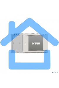 Шкаф коммутационный NTSS Премиум (NTSS-W6U6045GS-2) настенный 6U 600x450мм пер.дв.стекл 60кг серый IP20 сталь