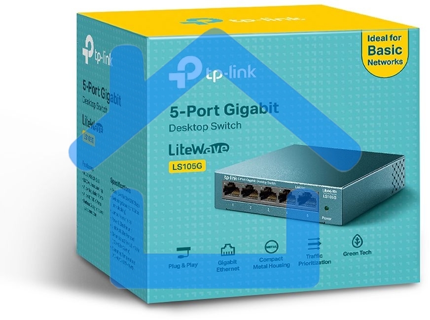 Коммутатор TP-Link 5 ports Giga Unmanagement switch, 5 10/100/1000Mbps RJ-45 ports