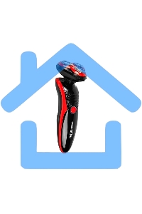 Электробритва Centek CT-2168 (красный) ротор 3D, влажное бритье, 3 плав.головки, 2-ные лезвия, до 50 мин раб