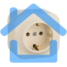 Розетка Legrand 782241 с заземлением без шторок (Слоновая кость)