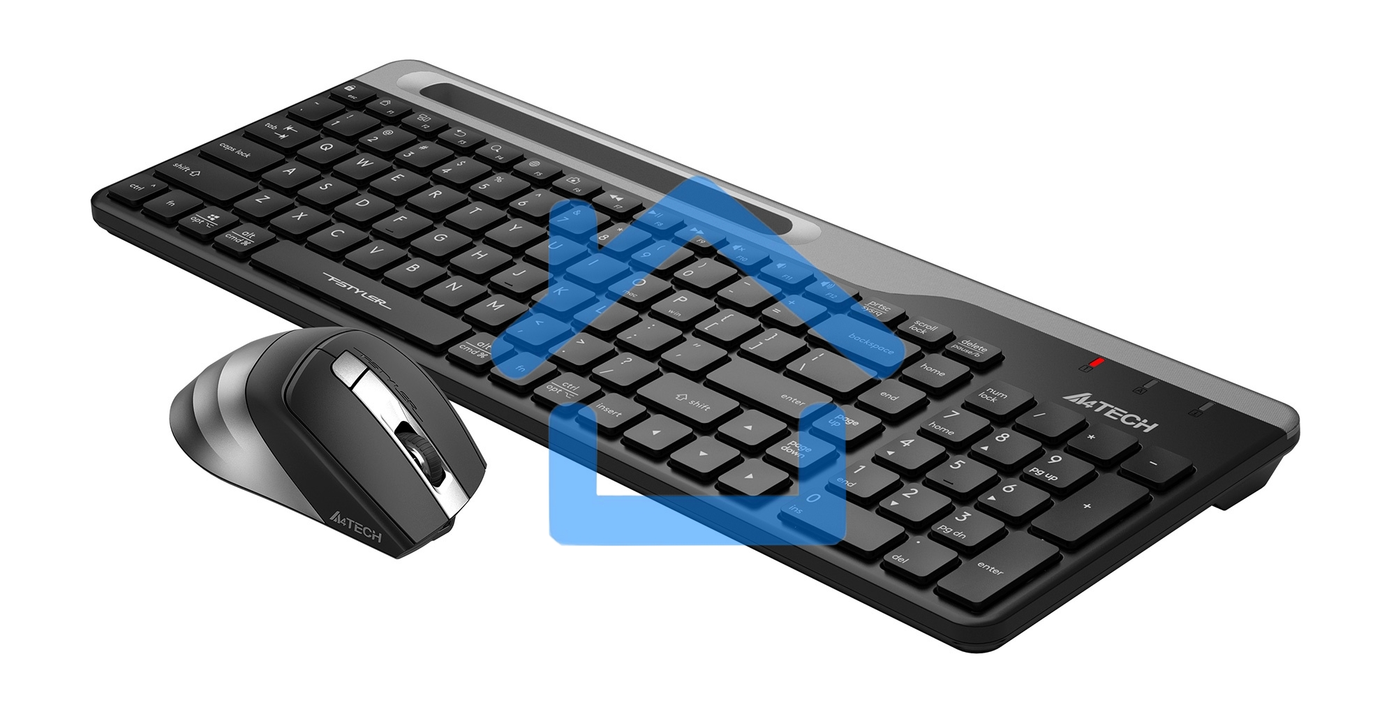Клавиатура + мышь A4Tech Fstyler FB2535C клав:черный/серый мышь:черный/серый USB беспроводная Bluetooth/Радио slim